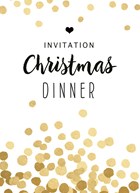 Kerstkaart invitation christmas dinner